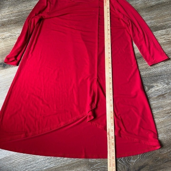 Chico’s Dress Women’s  Size M (1) Red Long Sleeve PullOver - Picture 4 of 7